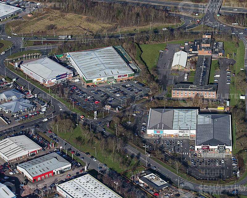 Kingstown Retail Park - aerial view